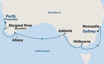 11-Day Southern Australia Explorer Itinerary Map