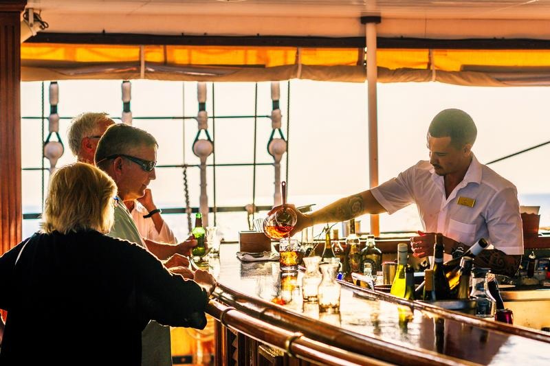 Drinks at the bar