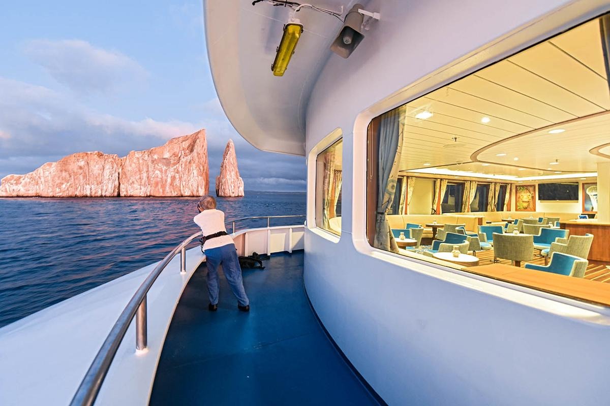 Open deck with island views