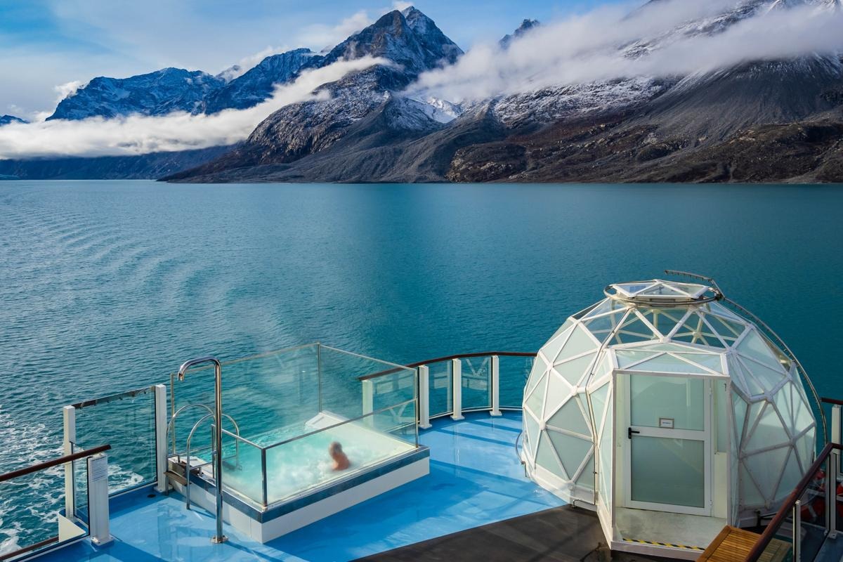 Deck dome and hot tub