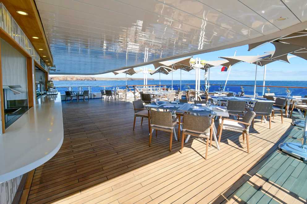 Open-air dining terrace