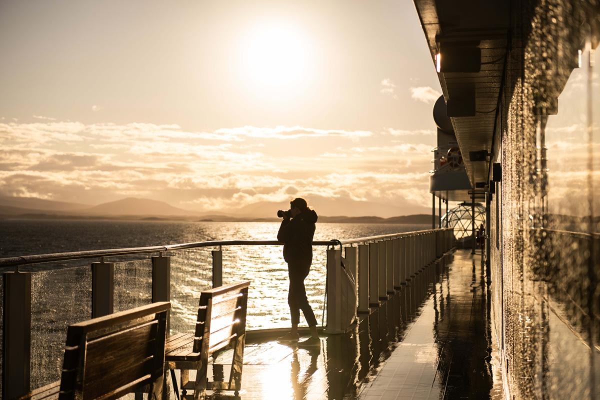 Deck at sunset