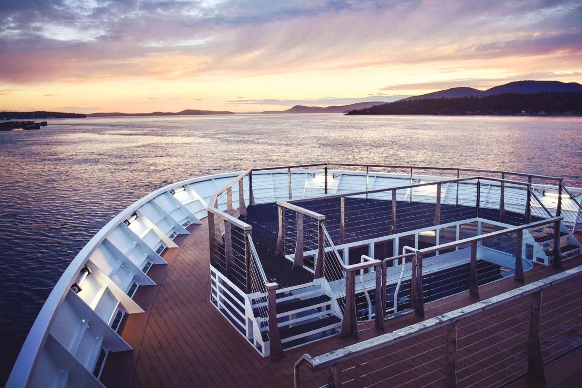 Viewing deck at sunset