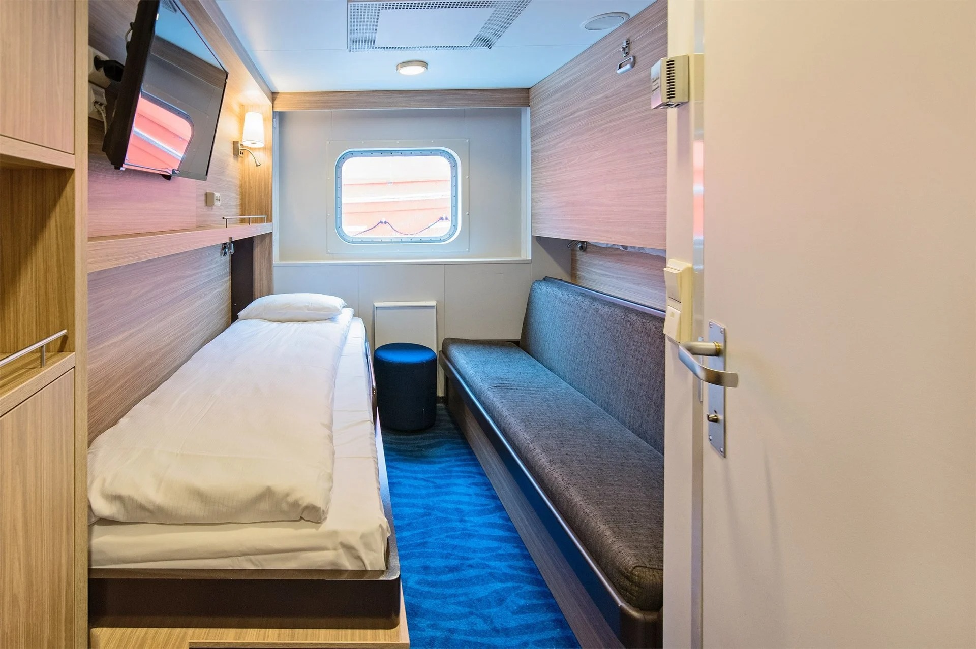 Triple on upper deck with window (restricted view)