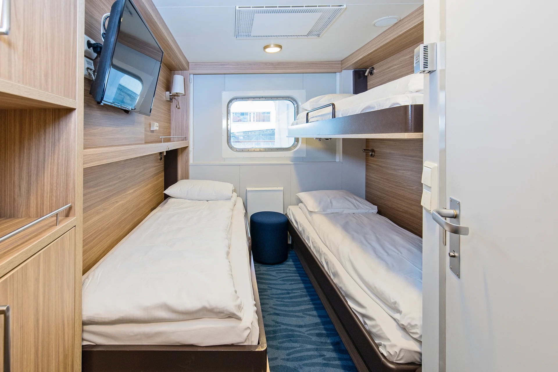 Triple on promenade or upper deck with window