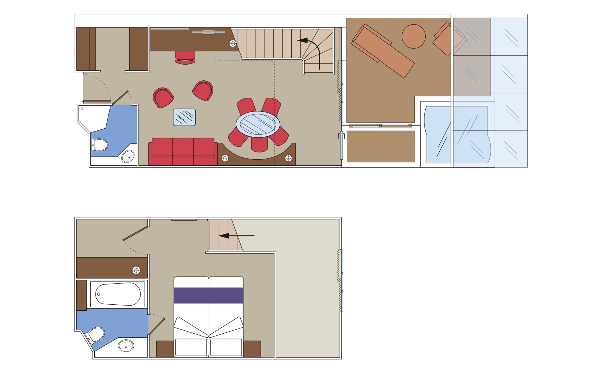 MSC Yacht Club Duplex Suite with Whirlpool