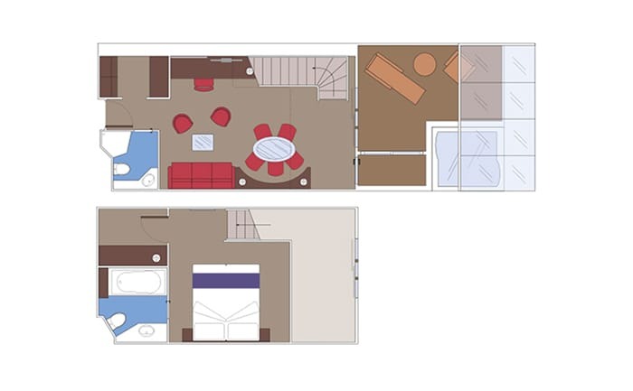 MSC Yacht Club Duplex Suite with Whirlpool