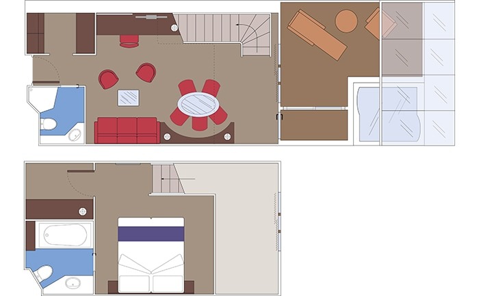 MSC Yacht Club Duplex Suite with Whirlpool