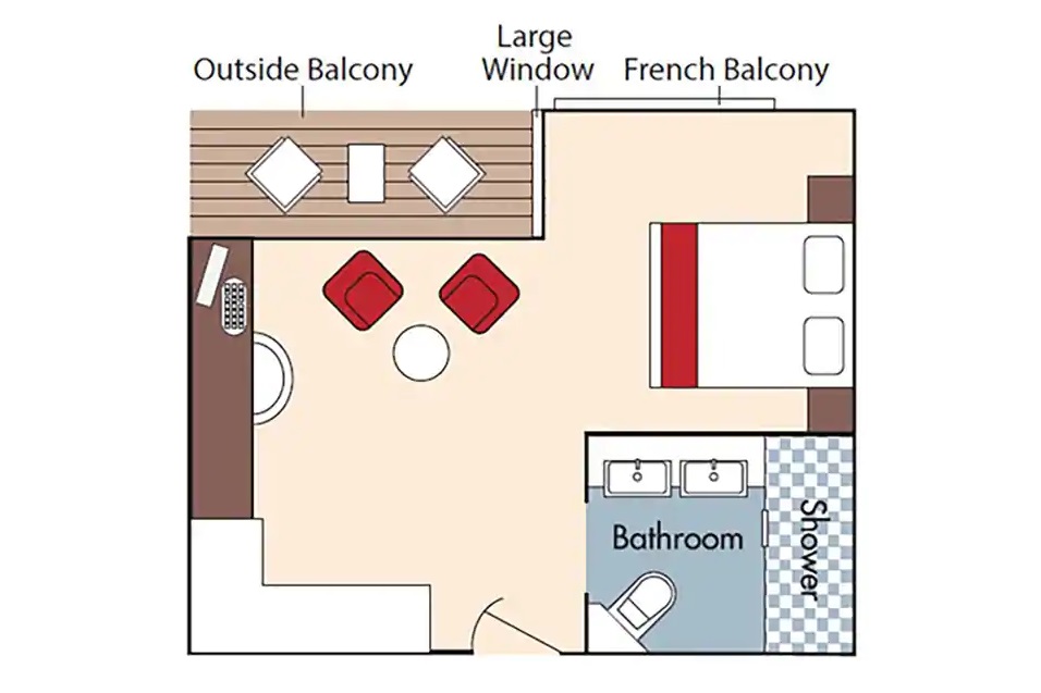 Category AA+ - French Balcony & Outside Balcony