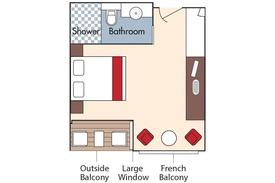 Category AA - French Balcony & Outside Balcony