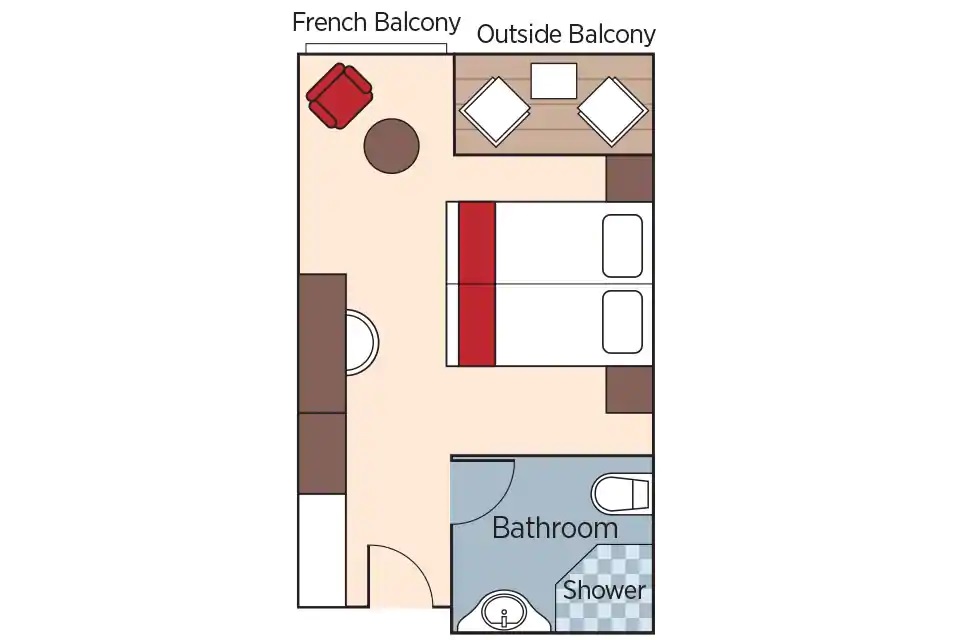French & Outside Balcony