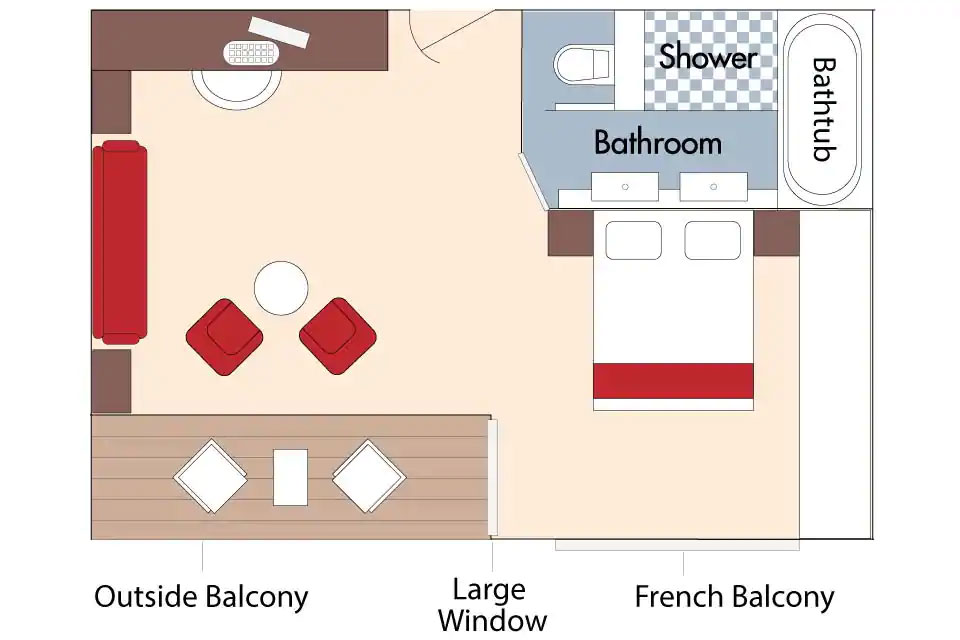 Suite - French Balcony & Outside Balcony