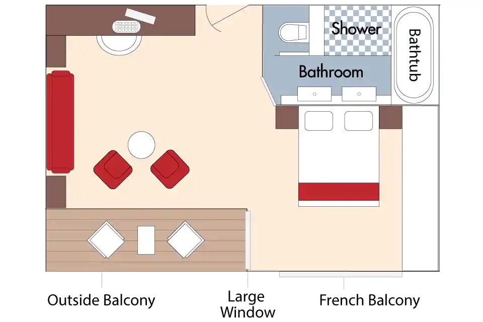Suite - French Balcony & Outside Balcony