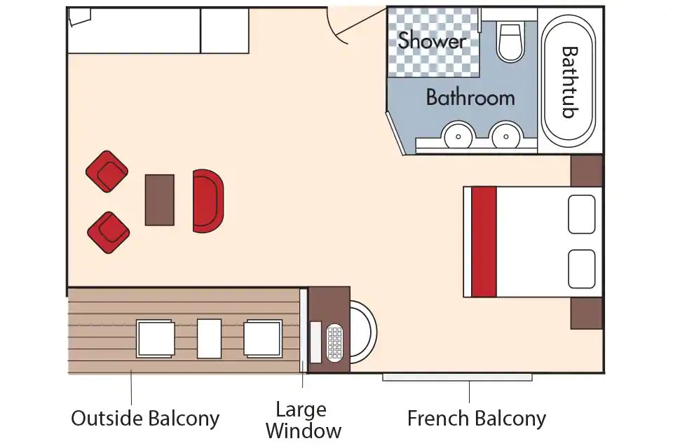 Suite - French Balcony & Outside Balcony