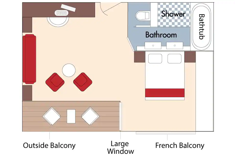Suite - French Balcony & Outside Balcony