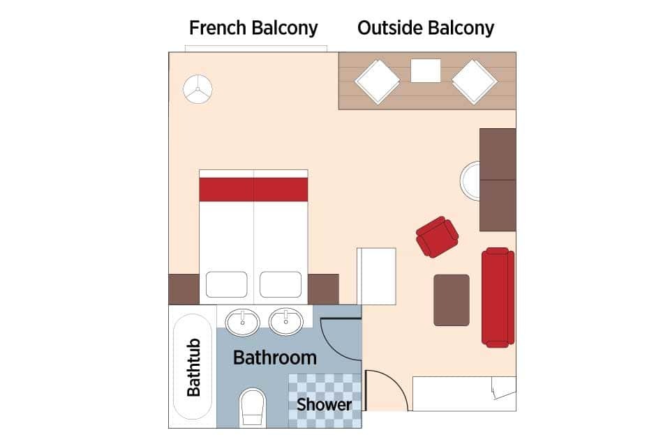 French & Outside Balcony