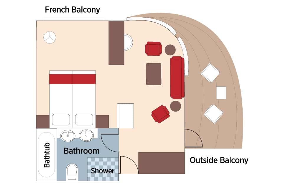 Deluxe Suite - French & Outside Balcony
