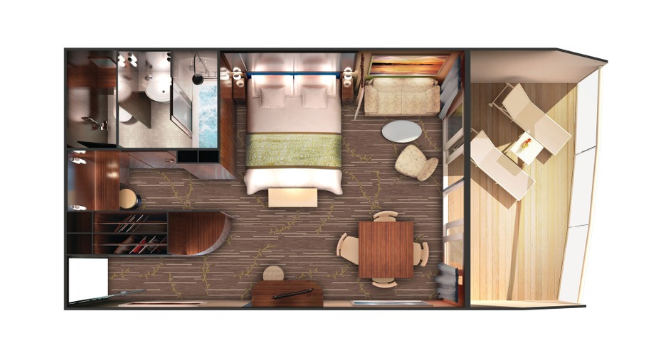 Aft-Facing Penthouse with Large Balcony