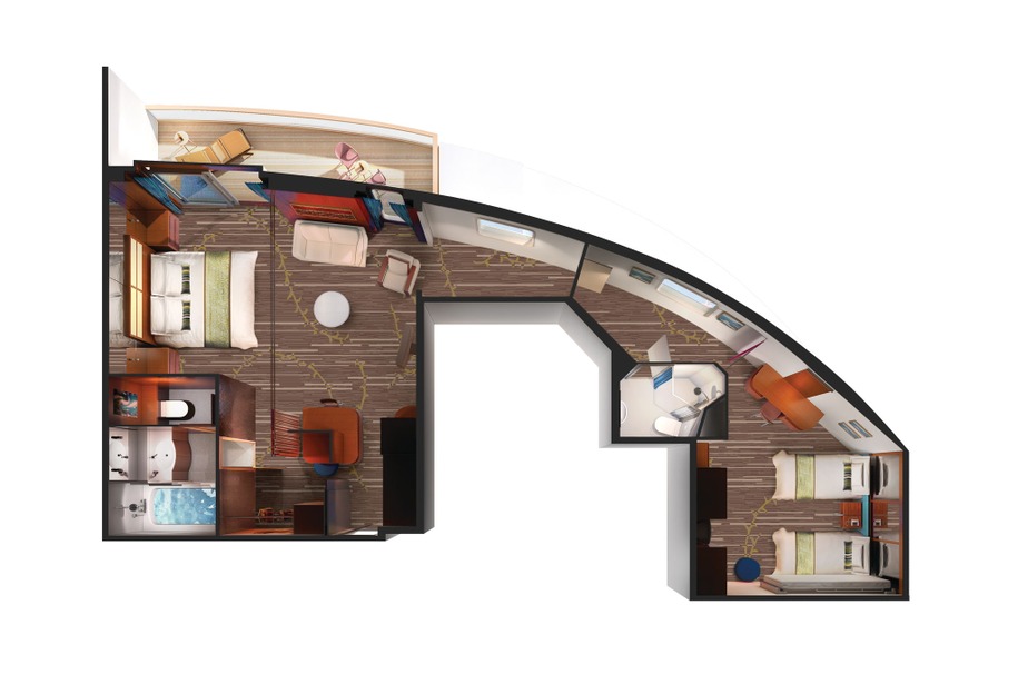 2-Bedroom Deluxe Family Suite with Balcony