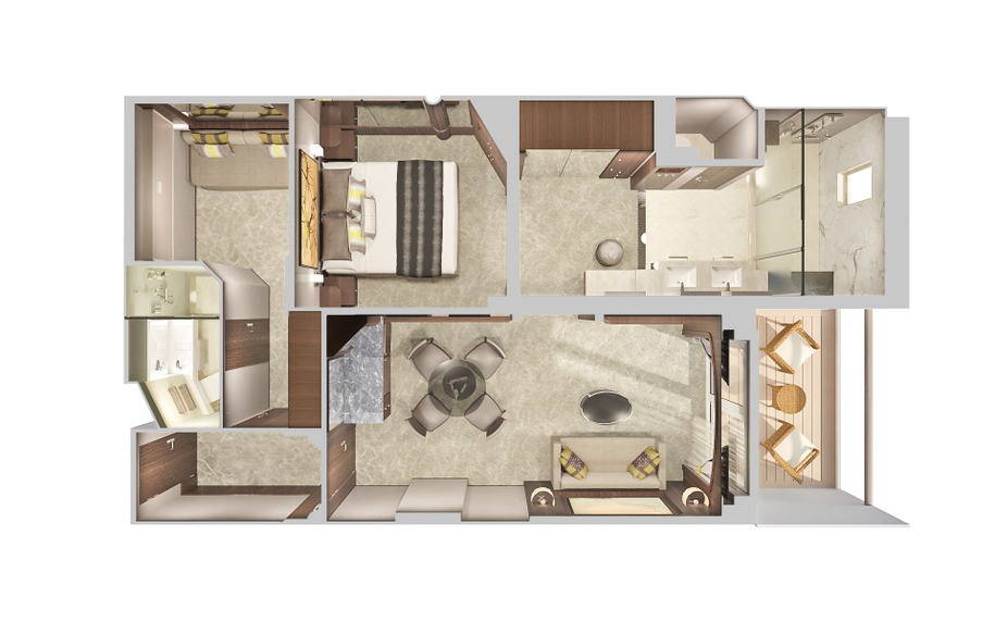 The Haven 2-Bedroom Family Villa with Balcony