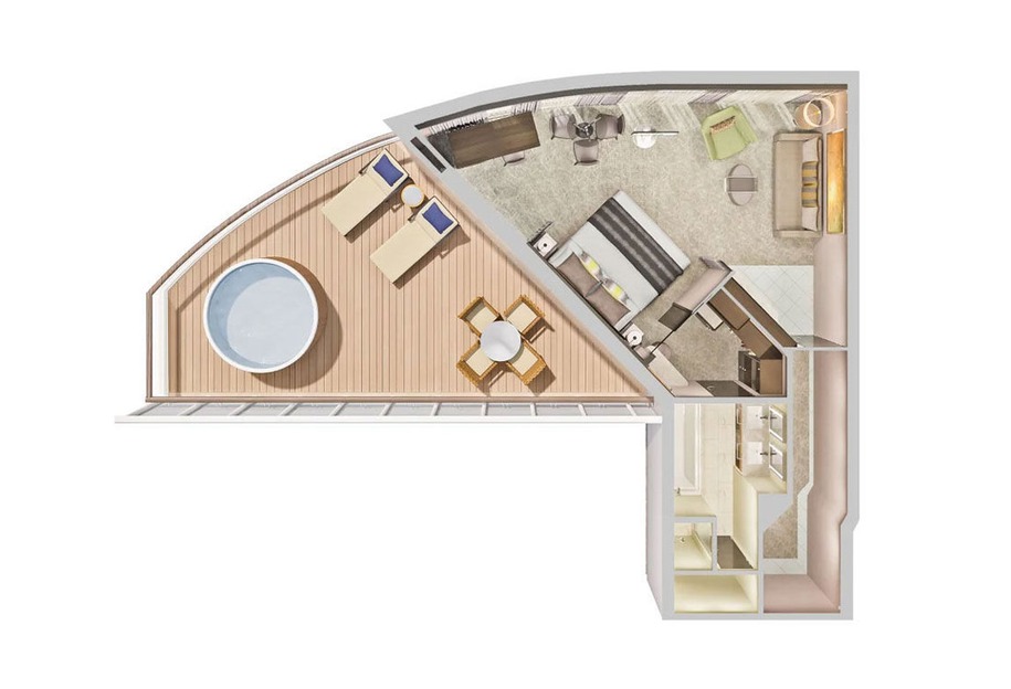 The Haven Deluxe Owner's Suite with Large Balcony