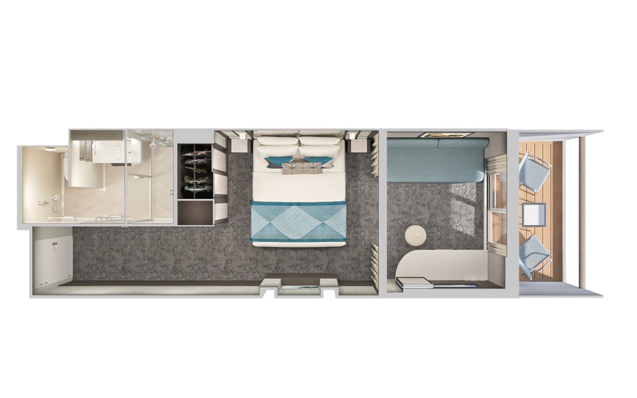 Aft-Facing Club Balcony Suite