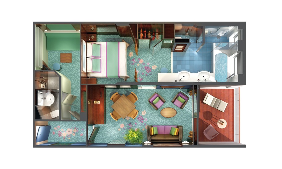 The Haven 2-Bedroom Family Villa with Balcony