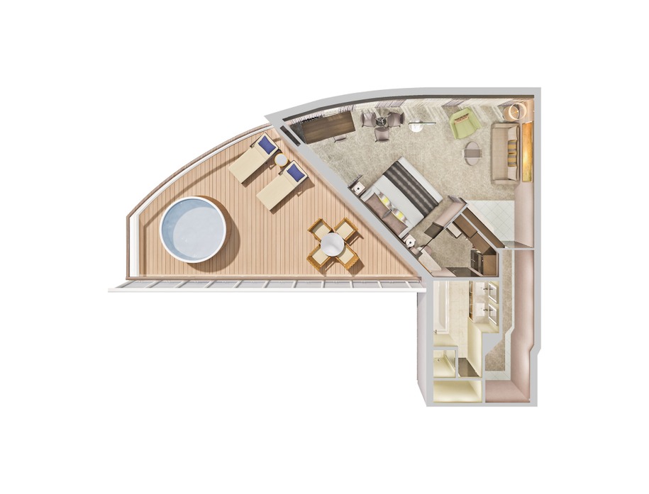 The Haven Deluxe Owner's Suite with Large Balcony