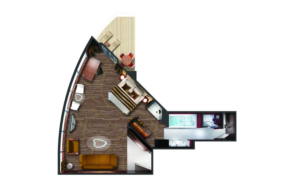 The Haven Deluxe Owner's Suite with Large Balcony