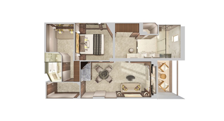 The Haven 2-Bedroom Family Villa with Balcony