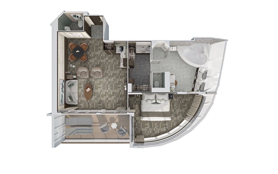 The Haven Deluxe Owner's Suite with Large Balcony