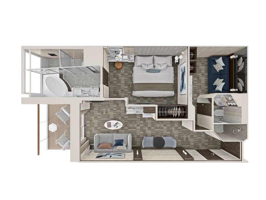 The Haven 2-Bedroom Family Villa with Balcony