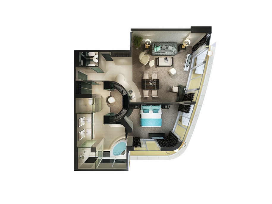 The Haven Deluxe Owner's Suite with Large Balcony