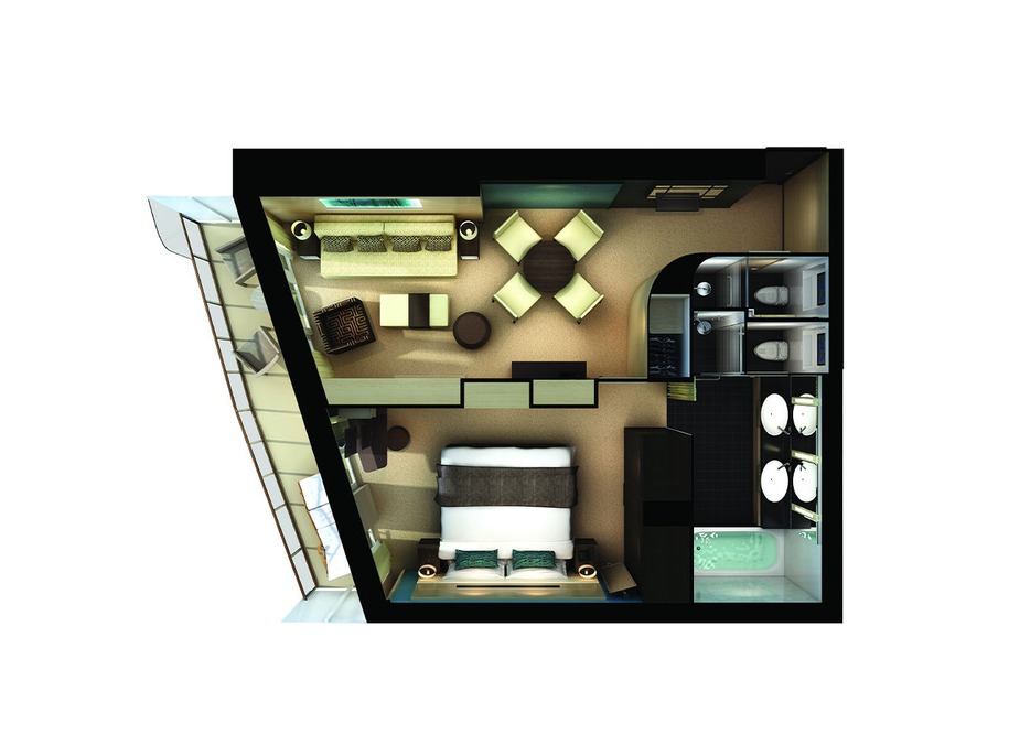 The Haven Aft-Facing Penthouse with Master Bedroom & Large Balcony
