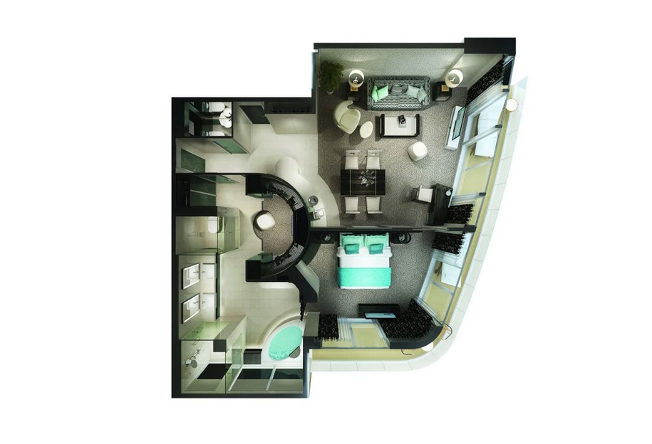 The Haven Deluxe Owner's Suite with Large Balcony