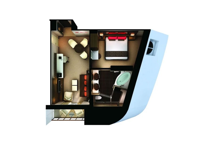 The Haven Forward-Facing Penthouse with Balcony