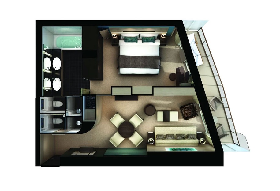 The Haven Aft-Facing Penthouse with Master Bedroom & Balcony