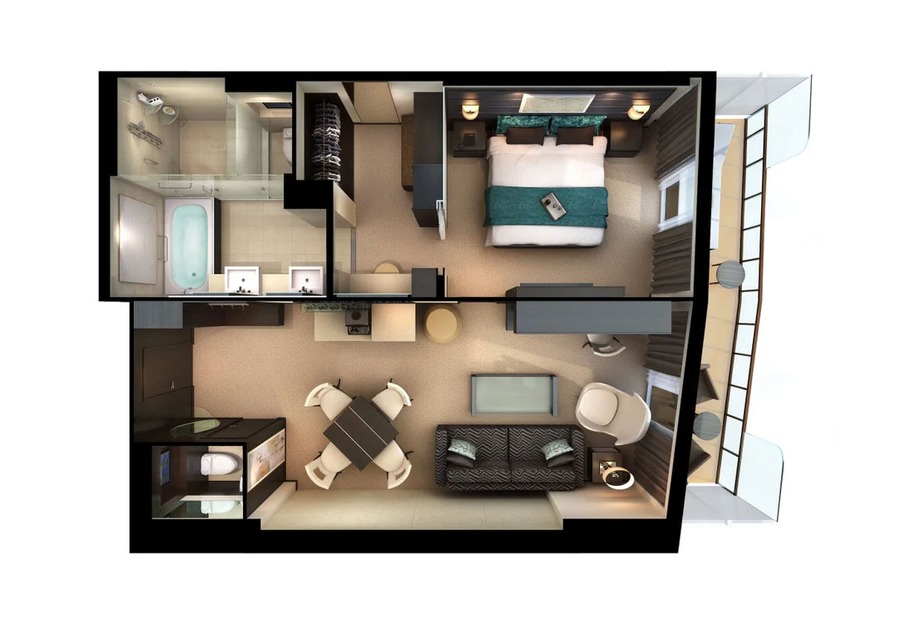 The Haven Deluxe Owner's Suite with Balcony