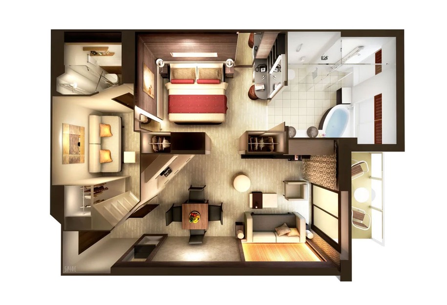 The Haven 2-Bedroom Family Villa with Balcony