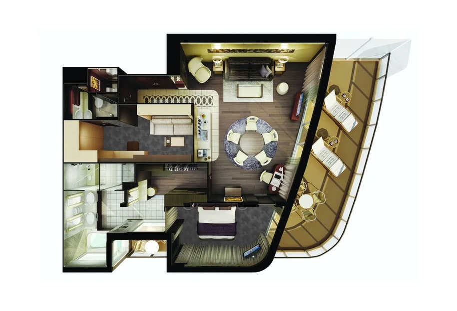 The Haven Deluxe Owner's Suite with Large Balcony