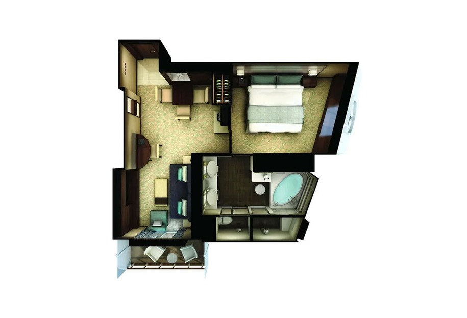 The Haven Forward-Facing Penthouse with Balcony