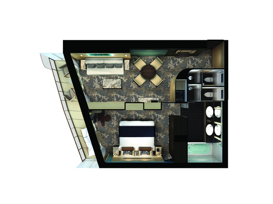 The Haven Aft-Facing Penthouse with Balcony