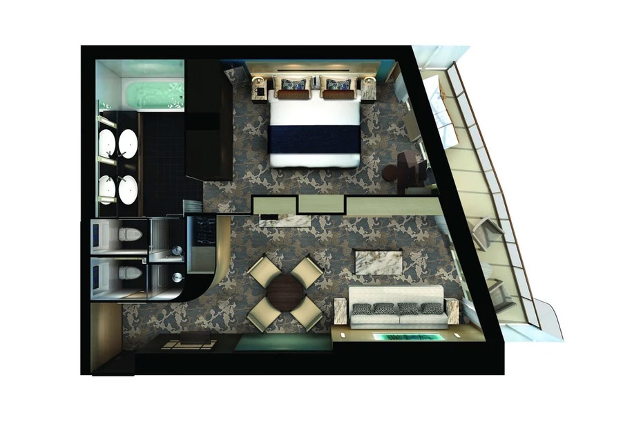 The Haven Aft-Facing Penthouse with Large Balcony