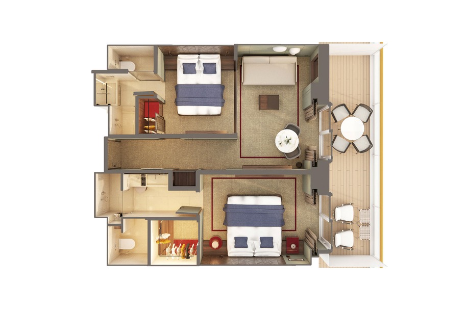 The Haven 2-bedroom Family Villa With Large Balcony