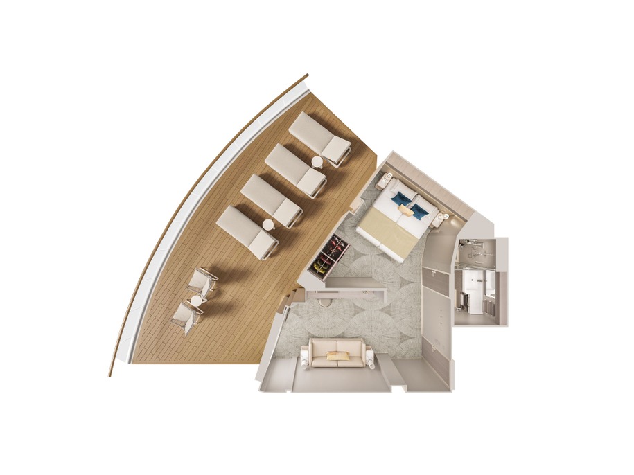 Aft-facing Suite With Large Balcony
