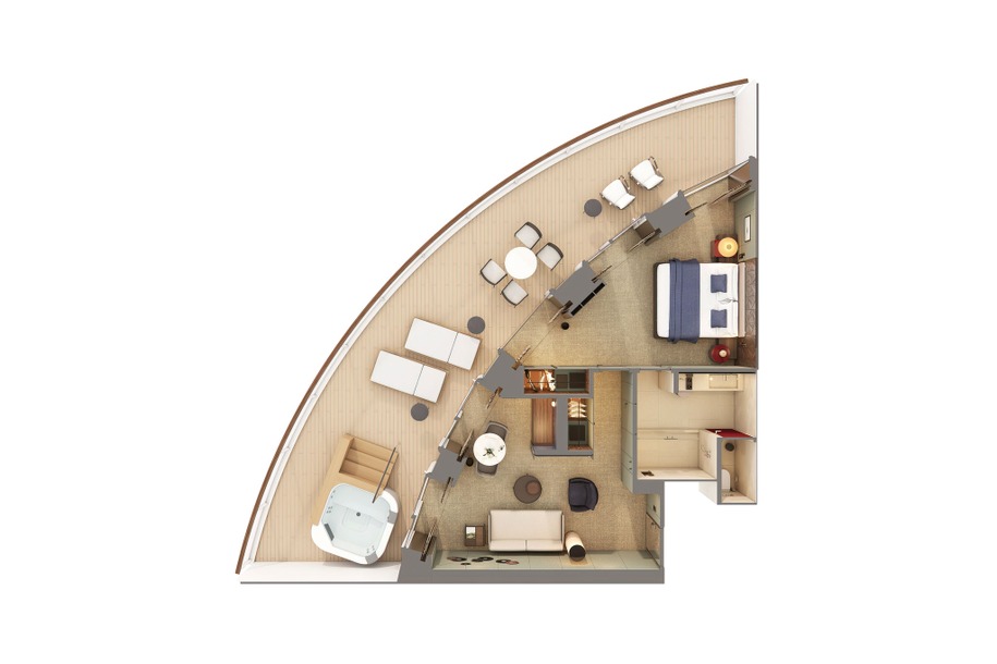 The Haven Aft-Facing Penthouse with Master Bedroom & Large Balcony