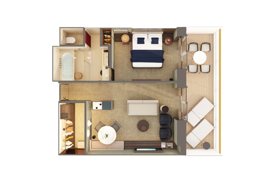 The Haven Owner's Suite with Large Balcony