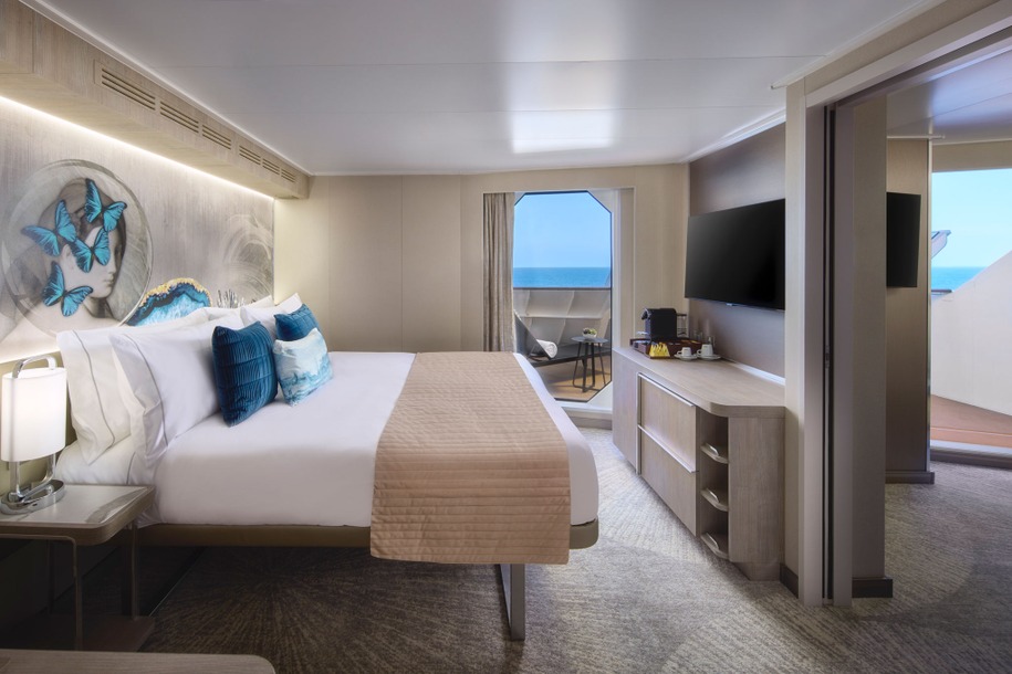 Forward-Facing Suite with Master Bedroom & Large Balcony
