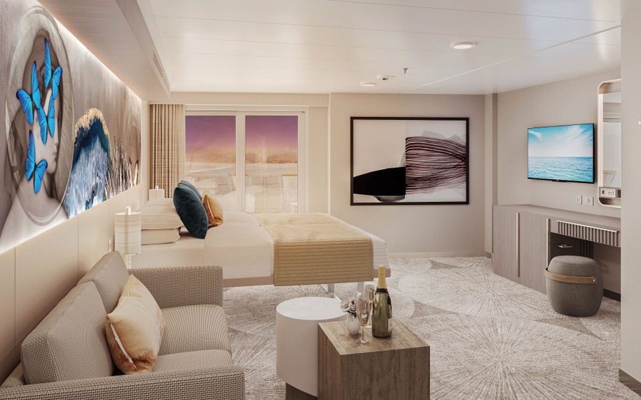 Forward-Facing Club Balcony Suite with Large Balcony