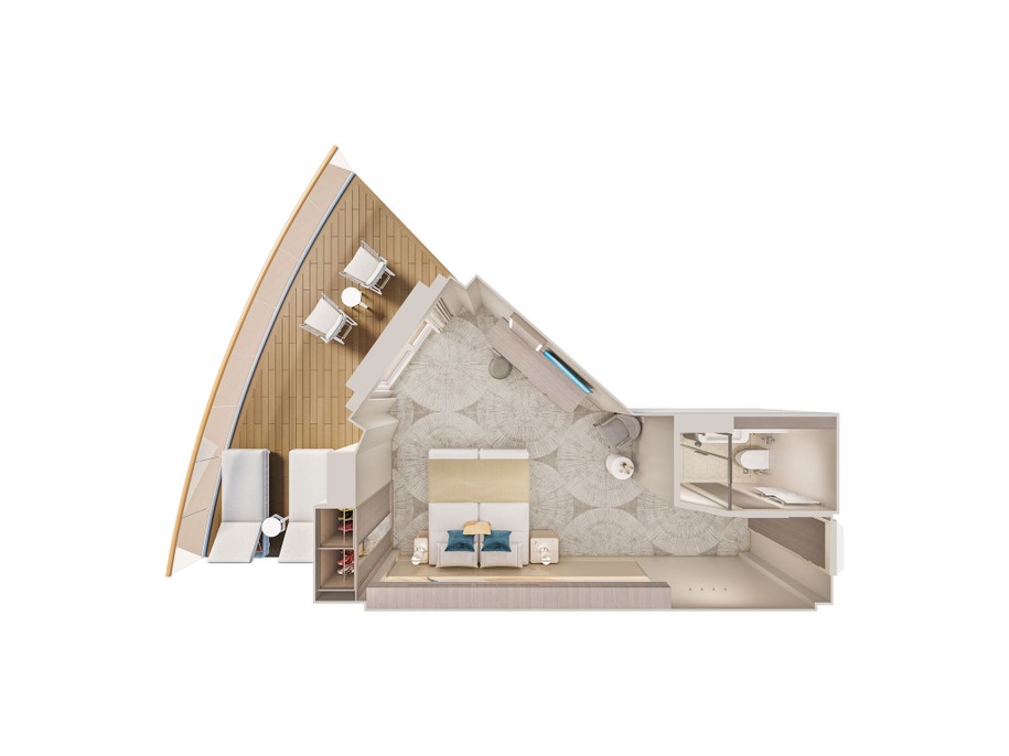 Aft-Facing Penthouse with Balcony